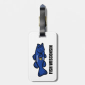 Vlaggen van visvisviskregel bagagelabel (Achterkant verticaal)