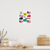 Vlaggen van vrijheid poster (Keuken)