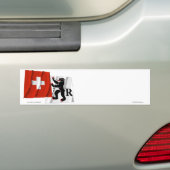 Vlaggen van Zwitserland en Appenzell-Ausserrhoden Bumpersticker (Op auto)