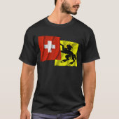 Vlaggen van Zwitserland en Schaffhausen T-shirt (Voorkant)