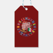 Vlaggen vieren Hispanic Heritage Month Cadeaulabel (Achterkant)