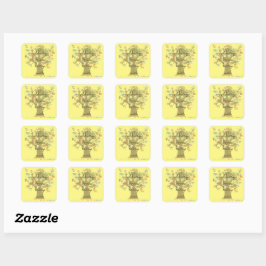 Vlaggen vieren Hispanic Heritage Month Vierkante Sticker