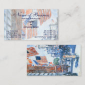 Vlaggen, vijfde plaats van Frederick Childe Hassam Visitekaartje (Voorkant / Achterkant)