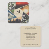 Vlaggen voor geometrische vormen vierkante visitekaartje (Voorkant / Achterkant)