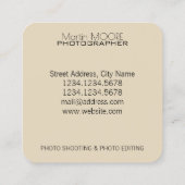 Vlaggen voor geometrische vormen vierkante visitekaartje (Achterkant)