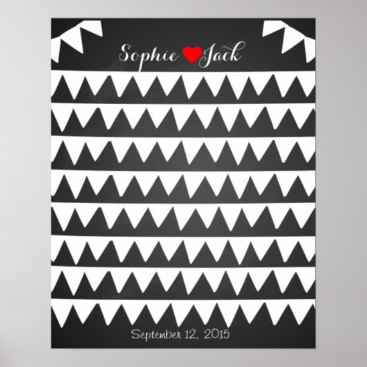 vlaggen voor het bundelen van het gastenboek voor  poster (Voorkant)