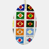 vlaggen voor het wereldkampioenschap Brazilië Keramisch Ornament (Rechts)