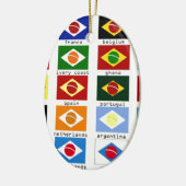 vlaggen voor het wereldkampioenschap Brazilië Keramisch Ornament (Links)