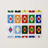 vlaggen voor het wereldkampioenschap Brazilië Legpuzzel (Horizontaal)