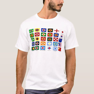 vlaggen voor het wereldkampioenschap Brazilië T-shirt