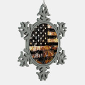 Vlaggen voor industriële bouw tin sneeuwvlok ornament (Links)