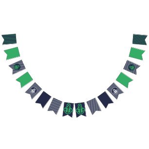 Vlaggen voor marinescheepvaart en Groene Nautical Vlaggetjes