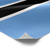 Vlaggen Waving BOTSWANA - Poster (Hoek)