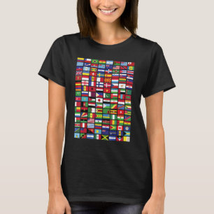 Vlaggen - Wereldgeografische ligging van meer dan  T-shirt