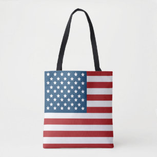 Vlaggenbanden en -strips van de Verenigde Staten Tote Bag