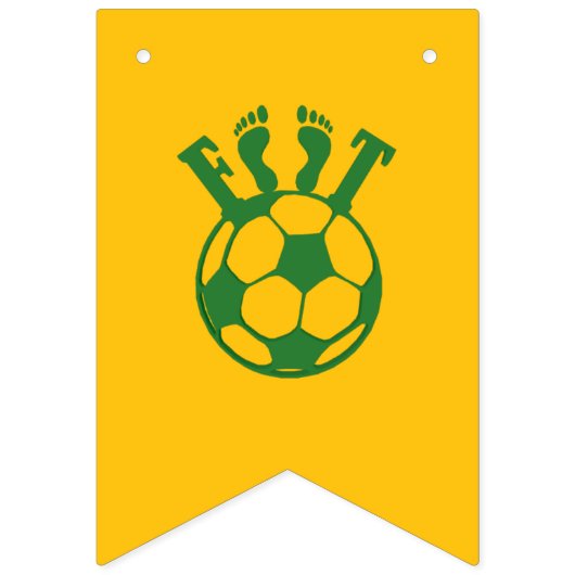 Vlaggenbanner Footprints of Glory – WK voetbal Vlaggetjes (Eerste vlag)