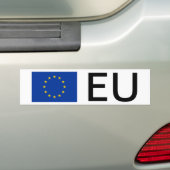 Vlaggenbumpersticker van de Europese Unie met code Bumpersticker (Op auto)