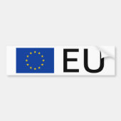 Vlaggenbumpersticker van de Europese Unie met code Bumpersticker (Voorkant)