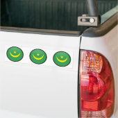 Vlaggencirkel Mauritanië Bumpersticker (Op Truck)