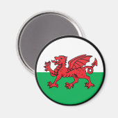 Vlaggencirkel van de Welsh quality Magneet (Voorkant / Achterkant)