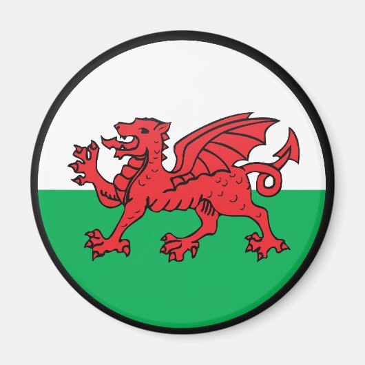 Vlaggencirkel van de Welsh quality Magneet (Voorkant)