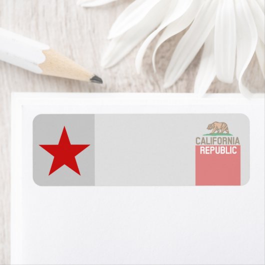 Vlaggendecor van de REPUBLIEK KLIFORNIË Etiket (Insitu)