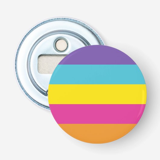 Vlaggendefilee voor gender non-binair button flesopener (Voorkant)