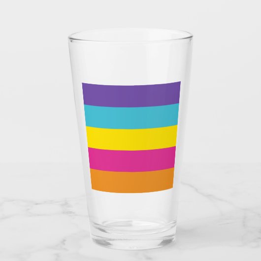 Vlaggendefilee voor gender non-binair glas (Voorkant)