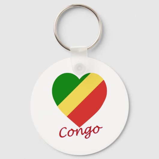 Vlaggenhart Congo Sleutelhanger (Voorkant)