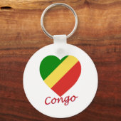Vlaggenhart Congo Sleutelhanger (Voorkant)