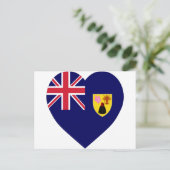 Vlaggenhart van de Turks- en Caicoseilanden Briefkaart (Staand voorkant)