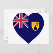 Vlaggenhart van de Turks- en Caicoseilanden Briefkaart (Voorkant / Achterkant)