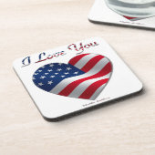 Vlaggenhart van de VS Bier Onderzetter (Linkerzijde)