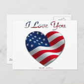 Vlaggenhart van de VS Briefkaart (Voorkant / Achterkant)