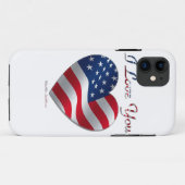 Vlaggenhart van de VS Case-Mate iPhone Case (Achterkant (horizontaal))