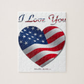 Vlaggenhart van de VS Legpuzzel (Verticaal)