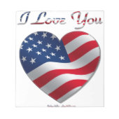 Vlaggenhart van de VS Notitieblok (Voorkant)