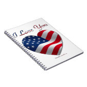 Vlaggenhart van de VS Notitieboek (Rechterzijde)