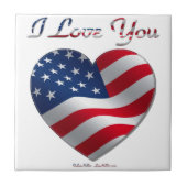 Vlaggenhart van de VS Tegeltje (Voorkant)