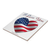 Vlaggenhart van de VS Tegeltje (Zijkant)