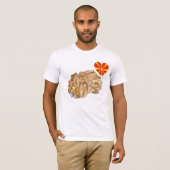 Vlaggenhart van Noord-Macedonië en kaart T-Shirt (Voorkant volledig)