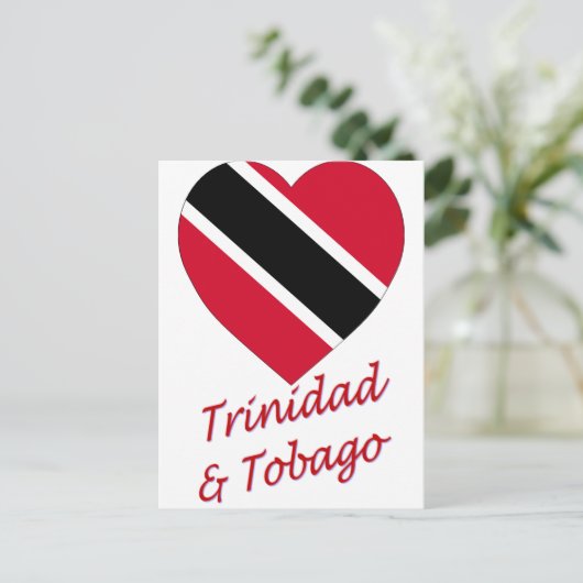 Vlaggenhart van Trinidad en Tobago Briefkaart (Staand voorkant)