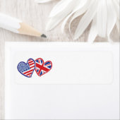 Vlaggenharten uit de VS en het VK Etiket (Insitu)