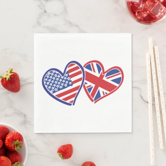 Vlaggenharten uit de VS en het VK Servet (Insitu)