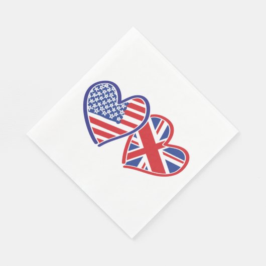 Vlaggenharten uit de VS en het VK Servet (Hoek)