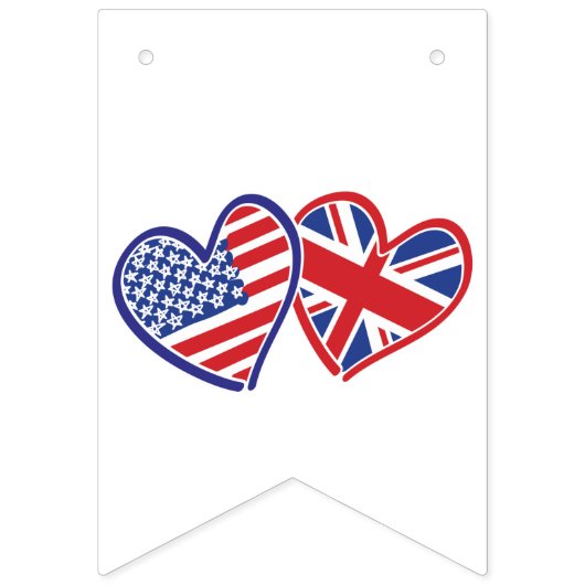 Vlaggenharten uit de VS en het VK Vlaggetjes (Eerste vlag)
