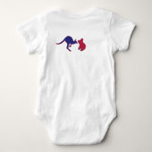 Vlaggenharten van Australië en de Verenigde Staten Romper (Achterkant)