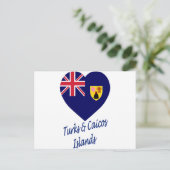 Vlaggenhoofd van de Turks- en Caicoseilanden Briefkaart (Staand voorkant)