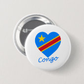 Vlaggenhuis Congo Ronde Button 5,7 Cm (Voorkant /achterkant)