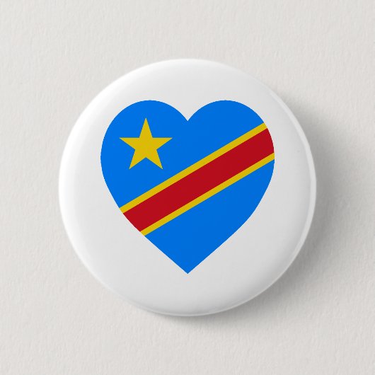 Vlaggenhuis Congo Ronde Button 5,7 Cm (Voorkant)